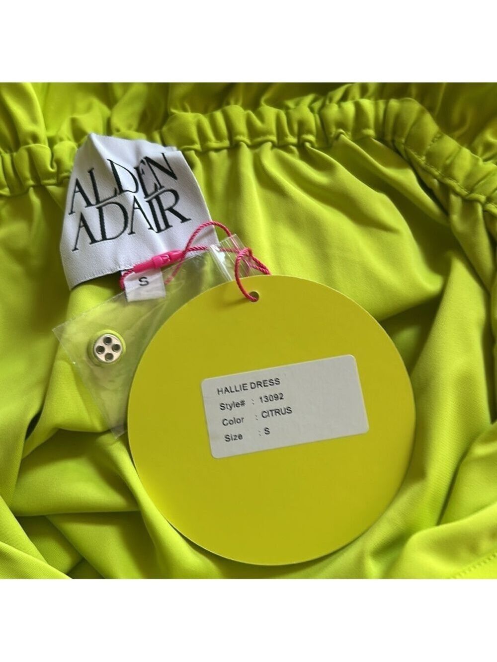 Alden Adair Hallie Ruffle Dress in Citrus Size Small NWT - Picture 11 of 12